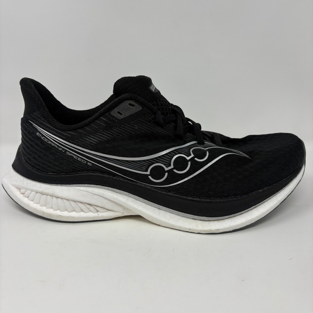 Saucony Endorphin Speed 5 Mens Size 10 Black White Running Shoes (S21007-01)
